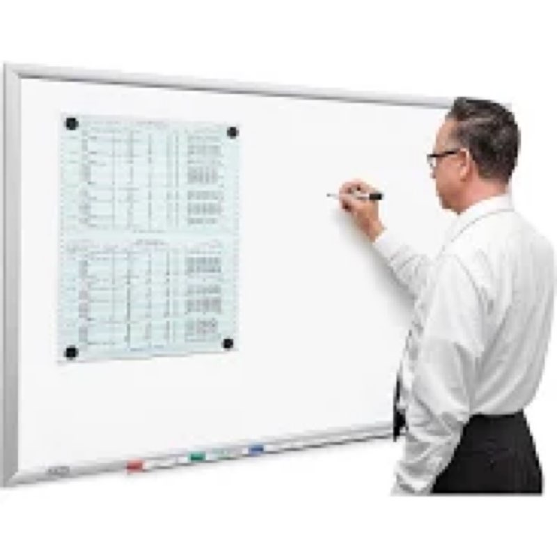ROCOFF White Board, 48'' × 36'' Magnetic Dry Erase Board for Wall, Aluminium Frame Whiteboard, Hangi