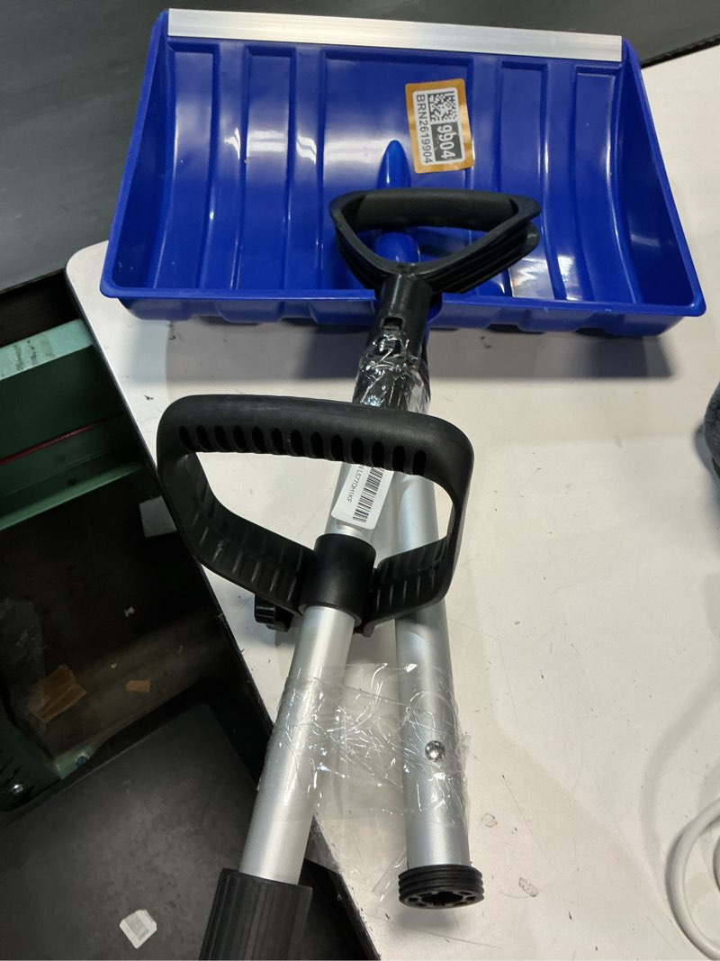 Condition photo showing As Is for Snow Shovel for Driveway, 48 Inch Winter Snow Removal with Plastic Double Handle, Ergonomic Lightweight Snow Shovel for Home Sidewalk Garden Car Garage Outdoor 48"