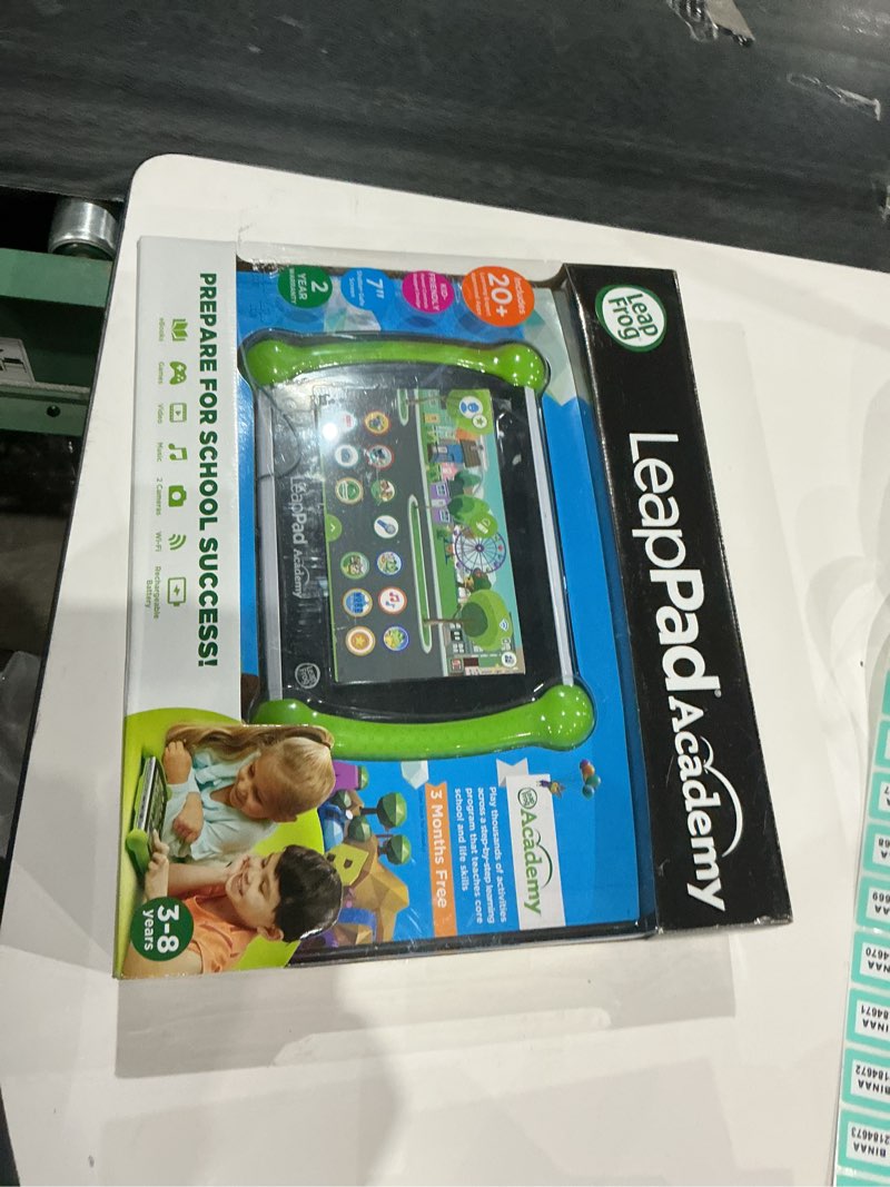 Condition photo showing New/Like New for LeapFrog LeapPad Academy Kids’ Learning Tablet, Green