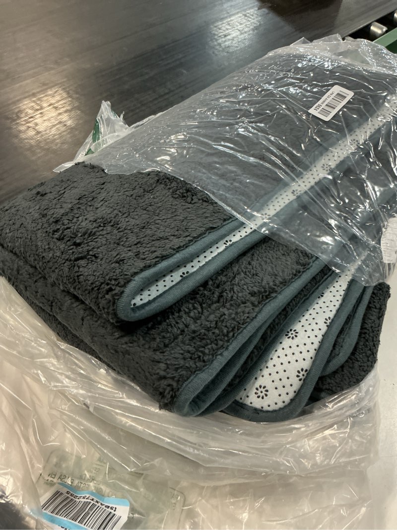Condition photo showing Good Condition for 4x6 feet grey area rugs for bedroom, indoor washable memory foam rug for living room, modern aesthetic minimalist non-slip carpets for kids boys girls adults dorm home decor dark-grey 4' x 6' (rectangular)