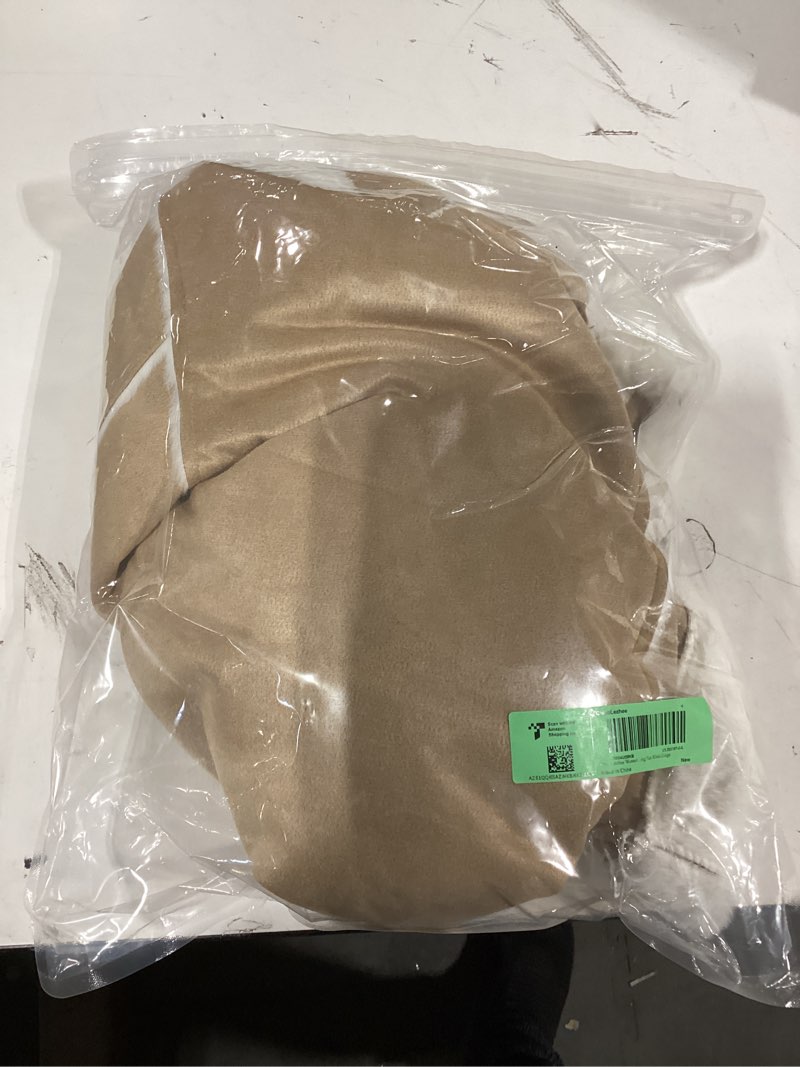 Condition photo showing As Is for similar productWomen's Faux Suede Sherpa Lined Jacket, Oversized Fur Lapel Coat, Winter Warm Outfit Trendy Tan 10-12