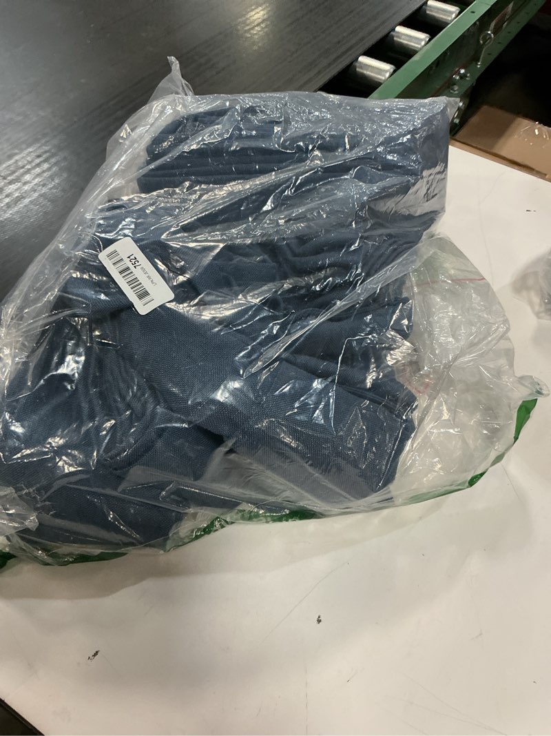 Condition photo showing Good Condition for dark blue linen curtains 80 inches long 2 panels set for living room pinch pleated semi sheer window drapes light filtering boys men bedroom curtain with back tab 50 x 80 inch length navy indigo navy 50"w x 80"l (pack of 2)