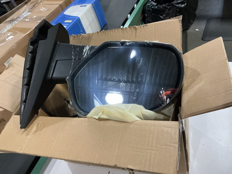Condition photo showing New/Like New for Driver Side Mirror Compatible With 2007-2013 Chevy Silverado Suburban Tahoe GMC Sierra Yukon With Heated Power Glass Turn Signal Puddle Light Power Folding Chrome L-Driver Side Chrome-11PIN