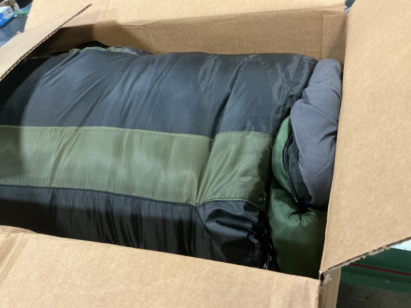 Condition photo showing As Is for teton celsius regular, 25f, 20f, 0f degree sleeping bags, all weather bag for adults and kids, camping made easy and warm, travel sack included ivy regular -25f