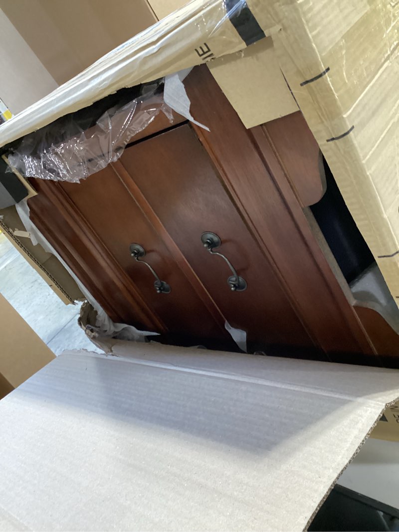 Condition photo showing Good Condition for alisdair dark brown two drawer night stand