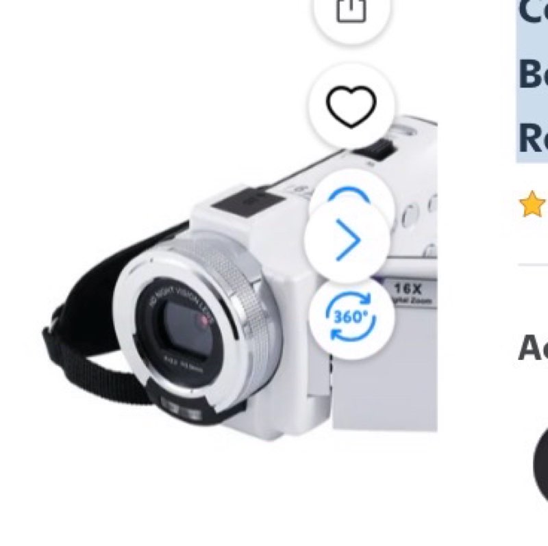 vivitar popcam digital camcorder, 48mp, full hd 1080p video camera with 3" flip screen, 16x digital zoom, built-in microphone, compact vlogging camera for beginners, travel, & family recording