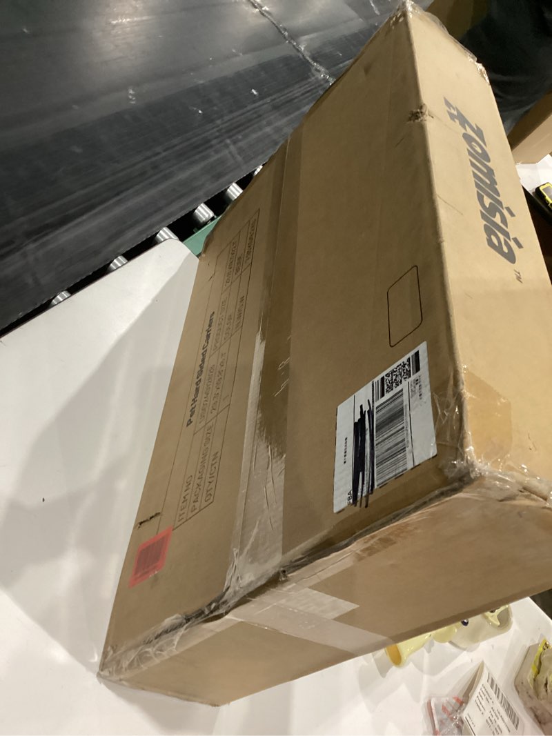 Condition photo showing New/Like New for Collapsible Dog Crate for Medium Dogs - 28" L Heavy Duty Dog Kennel No Tools Required with 4 Sides Steel Foldable Cage for Dogs Indoor, Portable Carrier with 2 Smooth Wheels for Travel 28.66 x 19.17 x 22.17 in Beige