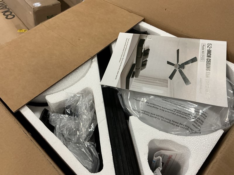 Condition photo showing Good Condition for JSAITEE Ceiling Fans with Lights, 52Inch Low Profile Ceiling Fan with Light and Remote/App Control, 