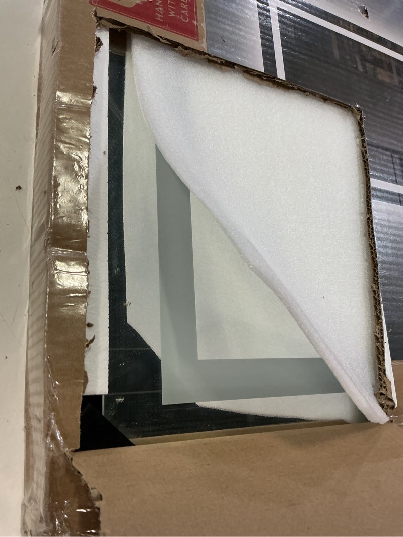 Condition photo showing Good Condition for amorho led bathroom mirror, 20" x28" with front light and backlit, stepless dimmable wall mount mirrors, anti-fog, shatter-proof, memory, 3 colors lihgting, led vanity mirror(horizontal/vertical) 28"l x 20"w front and backlit