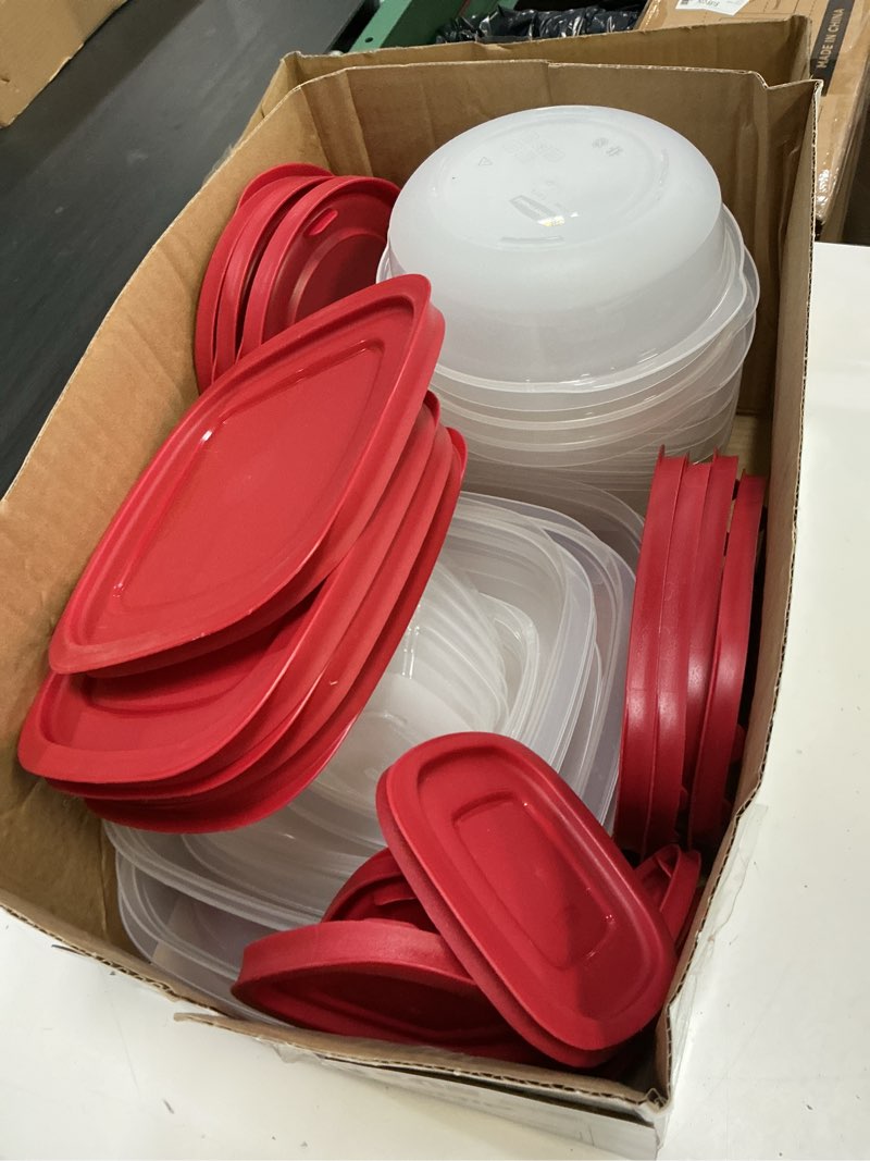 Condition photo showing Good Condition for rubbermaid easystore containers, 38-piece set, food storage containers, food storage containers with lids