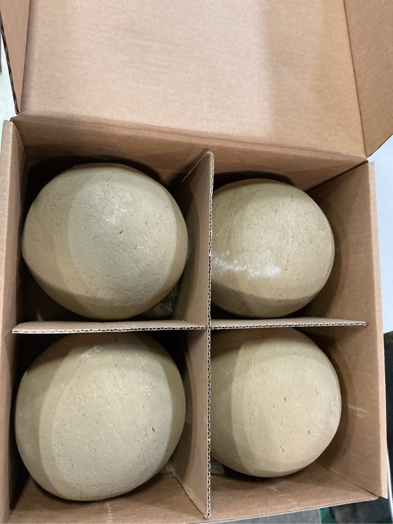 Condition photo showing Good Condition for stanbroil ceramic balls - 6" round fire stones for fire pit fire bowl and fireplace - set of 4, beige 6 inch beige