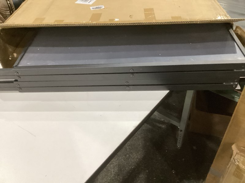 Condition photo showing As Is for 2 pack40 x20 heavy duty slide-in folding a-frame sidewalk sign black coated steel metal double-sided pavement sign (frame only), similar to stock photo