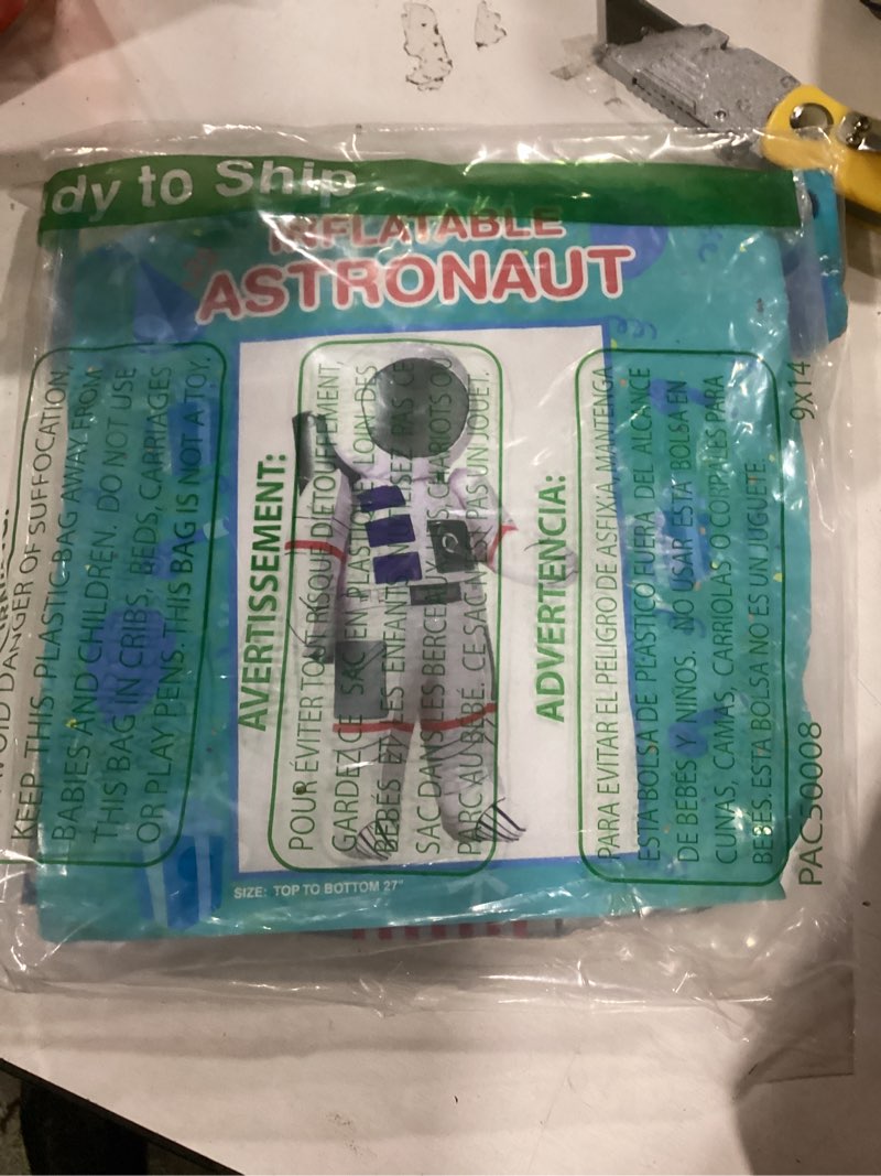 Condition photo showing As Is for us toy inflatable astronaut toy