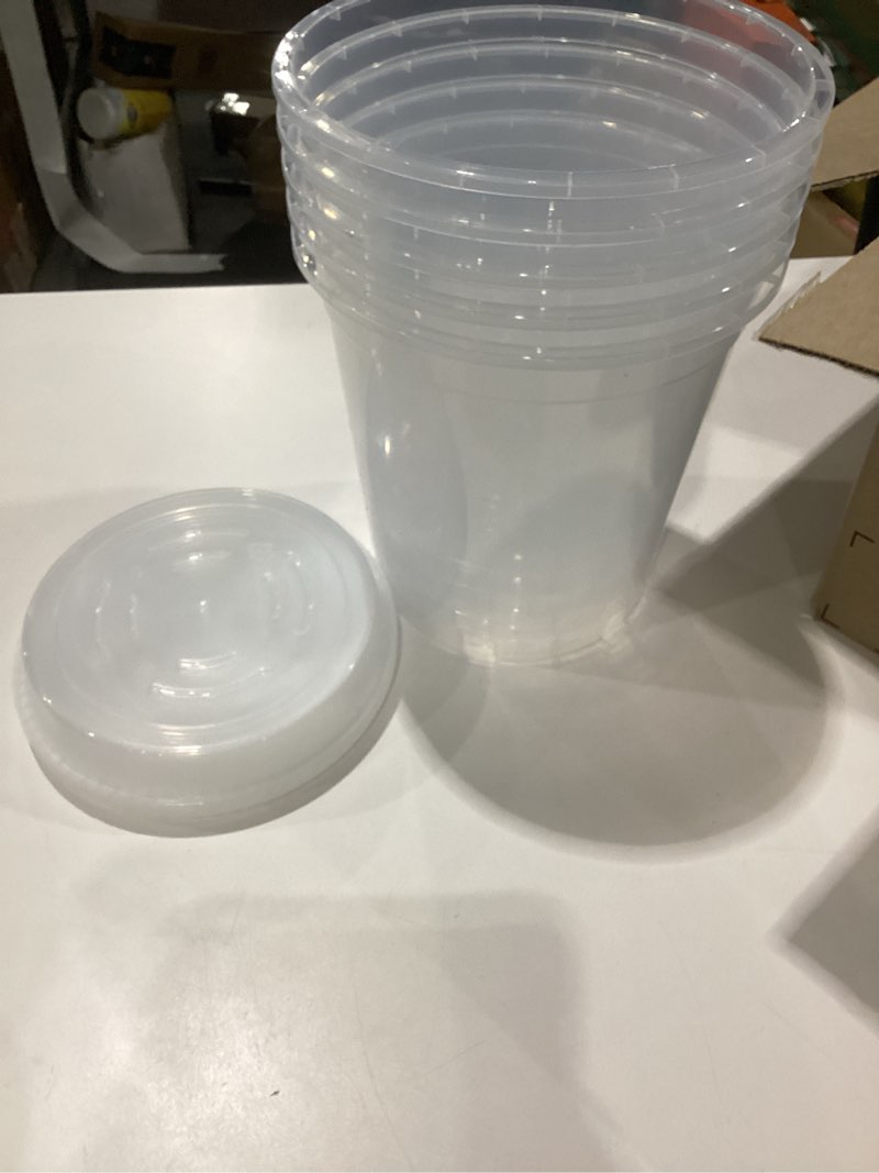 Condition photo showing Good Condition for mipcase clear square 4.72in food-grade buckets with lid & handle, 5-pack – reusable mini ice cream & popcorn containers for milk tea bars, party snacks transparent 1, similar to stock photo
