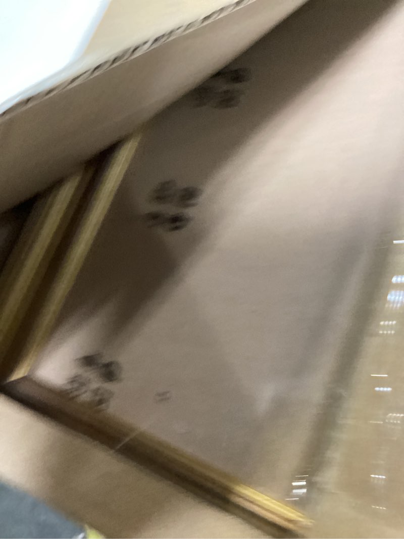 Condition photo showing Good Condition for GULETHUN 12x16 Frame, Transitional Modern Design Picture Frames, 12 by 16 Rustic Poster Frame for Home Decor, Gold Vintage Photo Frame, Horizontal or Vertical Display, Choose Size & Color Gold 12x16in