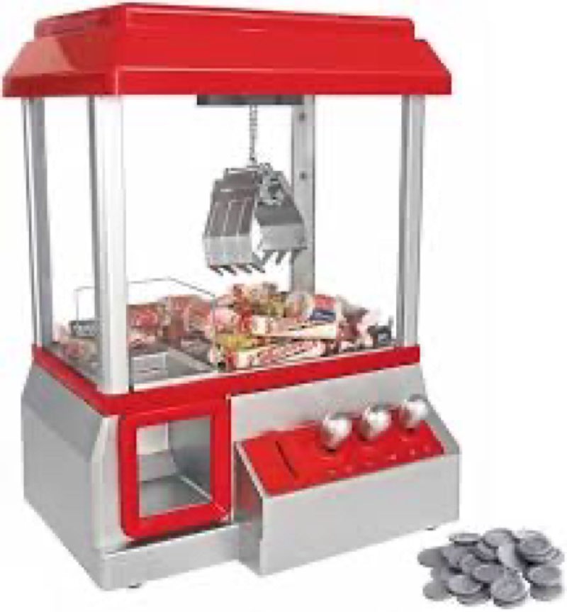 Japard Claw Machine for Kids, Mini Candy Vending Machine, Arcade Game with Adjustable Sound, Candy G