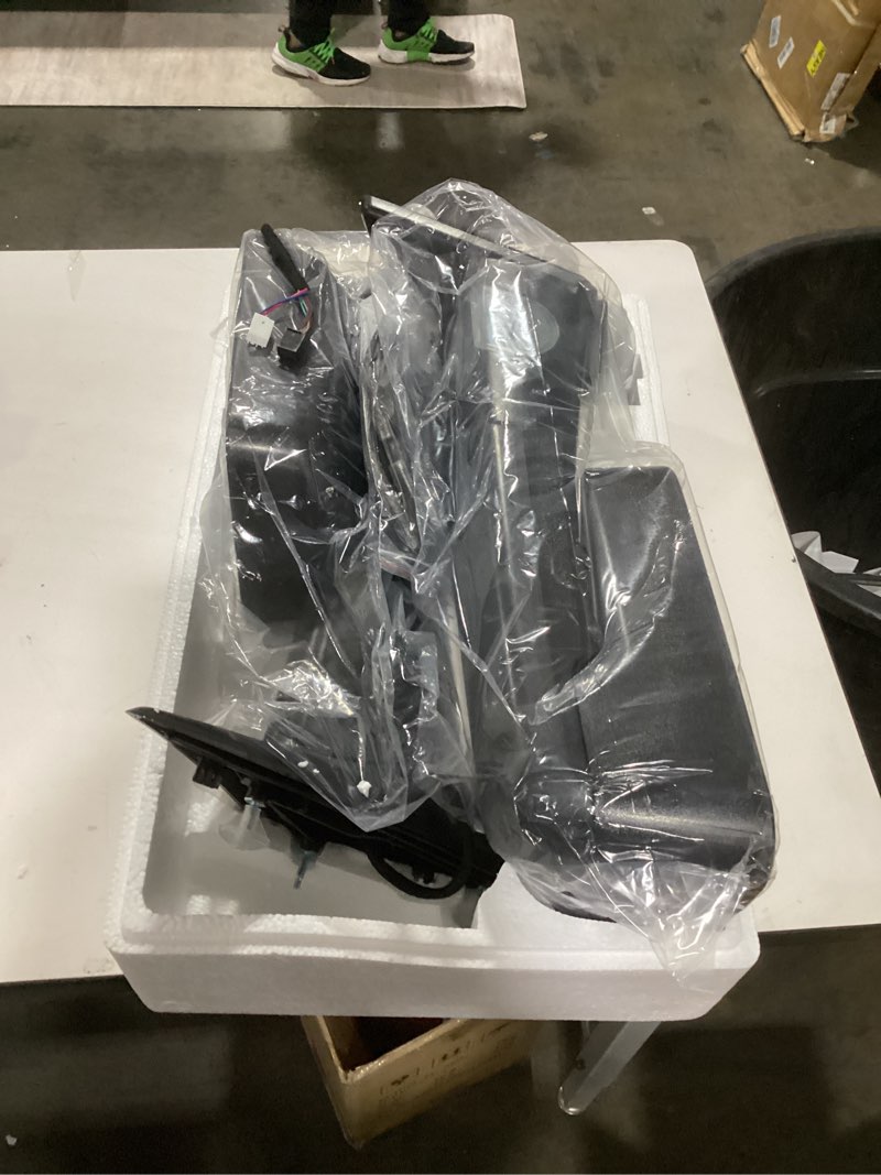 Condition photo showing Good Condition for Smoked Power Heated Tow Mirrors Compatible with 2009-2018 Dodge Ram 1500, 2010-2018 2500 3500, 2019-2024 Ram 1500 Classic Flip Up Extended Trailer Towing Side Mirrors with Puddle Light, Black Housing Black Housing Smoked Lens