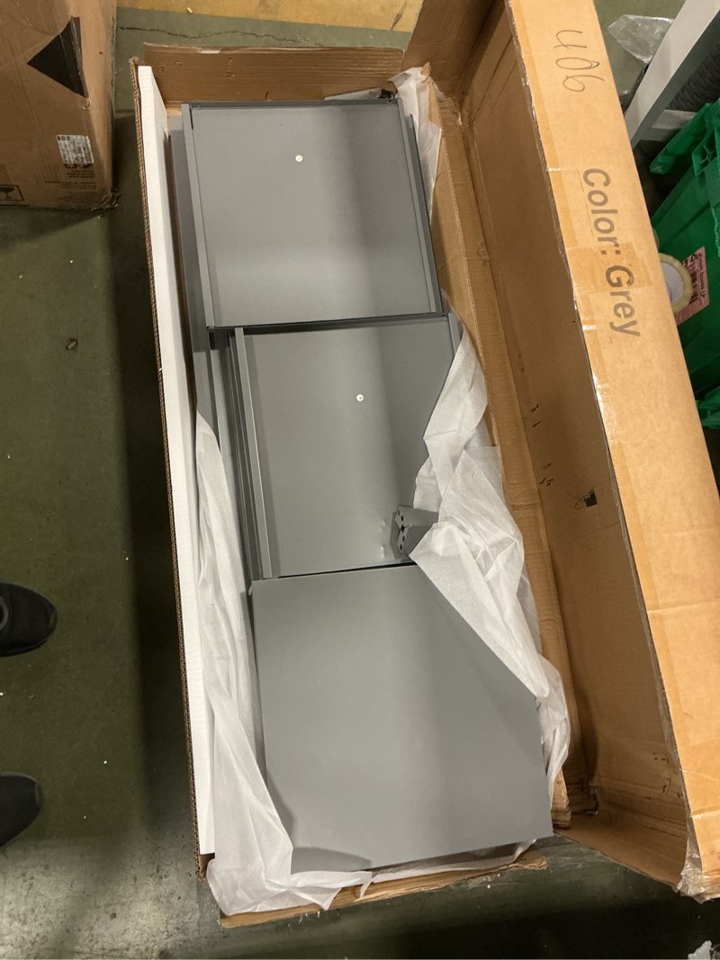 Condition photo showing As Is for MIOCASA Metal Cabinet Home Office Storage Cabinets with Doors and Shelves Lockable File Cabinet Organizer