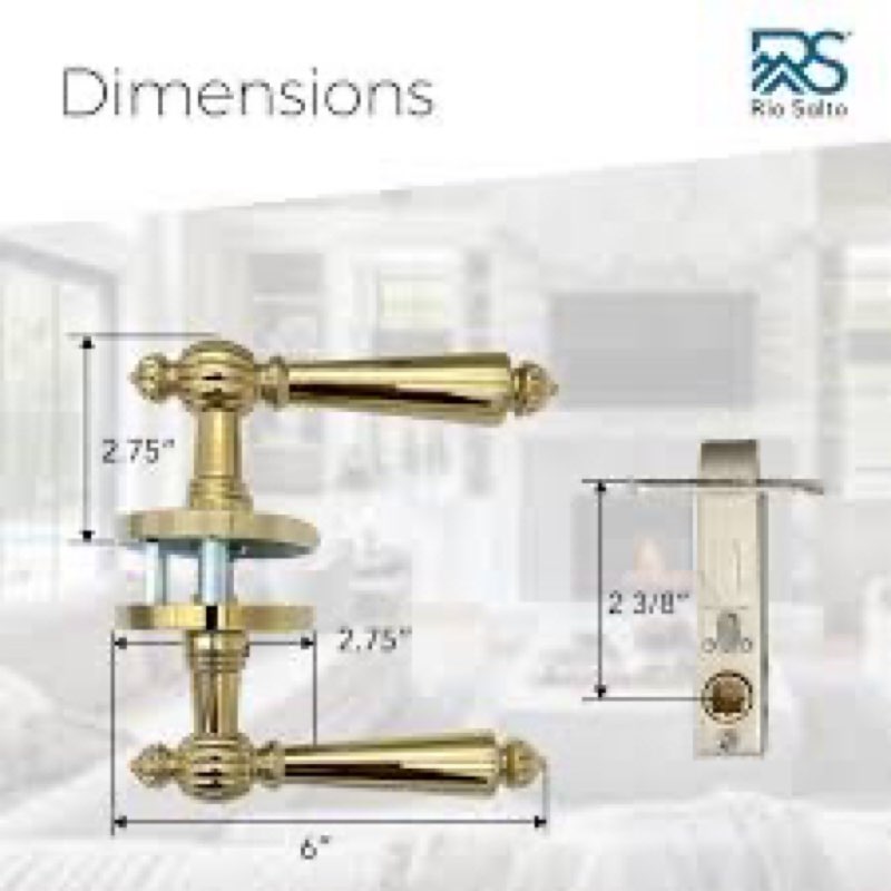 Rio Salto Gold Door Handles High Polish Gold Door Handle Passage Door Handle Interior Closet Door Ha