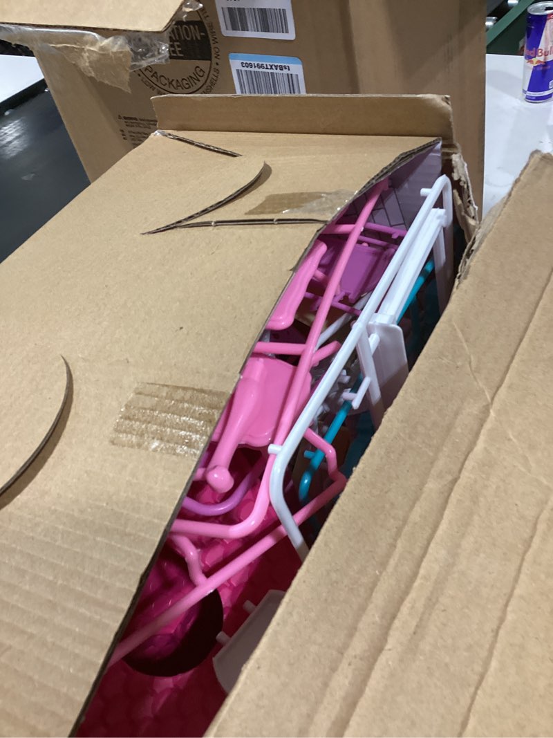 Condition photo showing As Is for Villa Playset for Girls Ages 3-7, 4-Story 12 Room House with 2 Dolls, Furniture and Accessories, Indoor Playset Girls Toys for Ages 6-8, Pretend Toddler Toy, Birthday Gifts for Kids 4-8 12Rooms