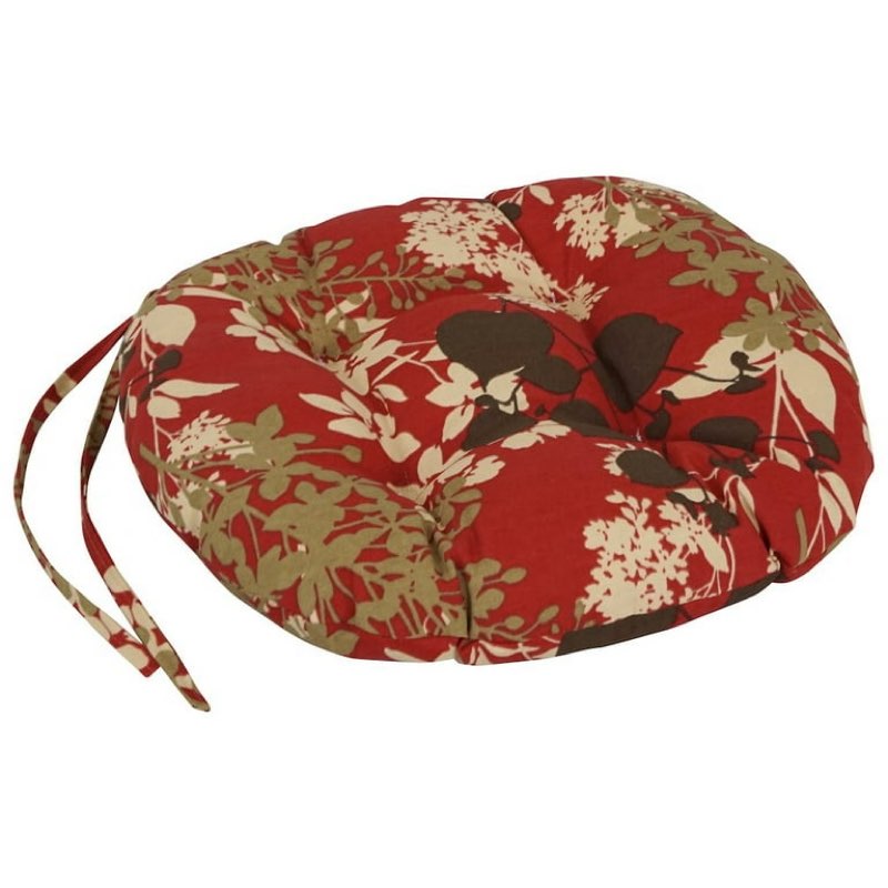 1 pcs Blazing Needles 16-inch Spun Polyester Patterned Outdoor Round Tufted Chair Cushions