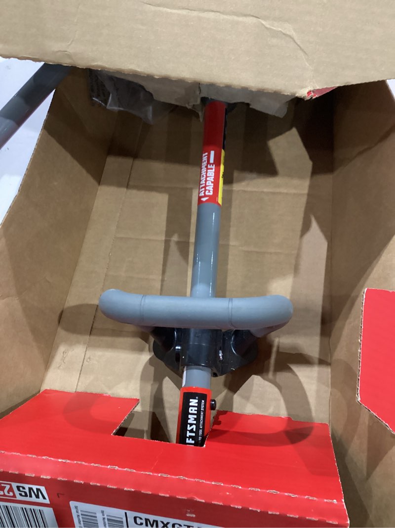 Condition photo showing As Is for craftsman ws2200 25-cc 2-cycle 17-in straight shaft attachment capable gas string trimmer