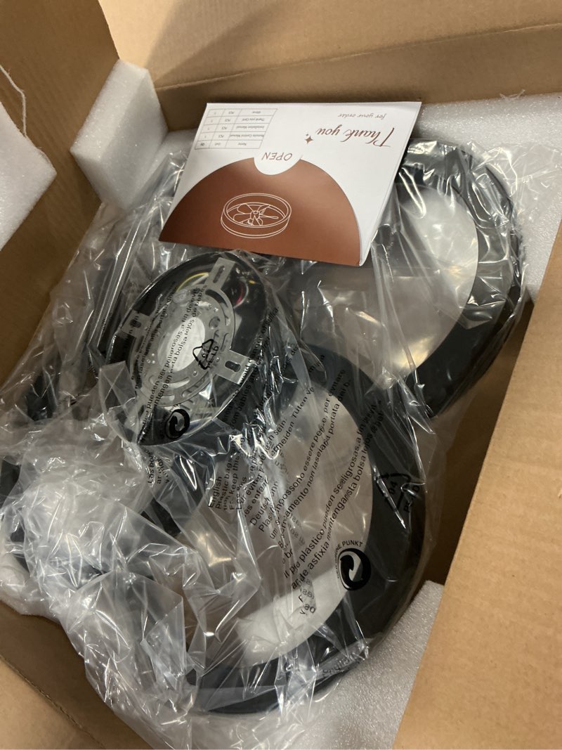 Condition photo showing Good Condition for Ceiling Fans with Lights and Remote, Flush Mount Ceiling Fan with Light, 3000-6500K Dimmable Modern LED Ceiling Fans, 6 Wind Speeds, Low Profile Small Ceiling Fan for Bedroom, Kitchen, Office