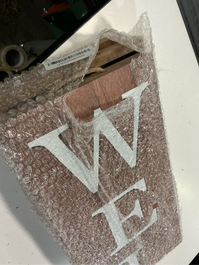 Condition photo showing Good Condition for vertical wood welcome sign for front porch vertical decorative sign front door outdoor indoor welcome sign 47.2x7.8 inch large farmhouse style(brown)