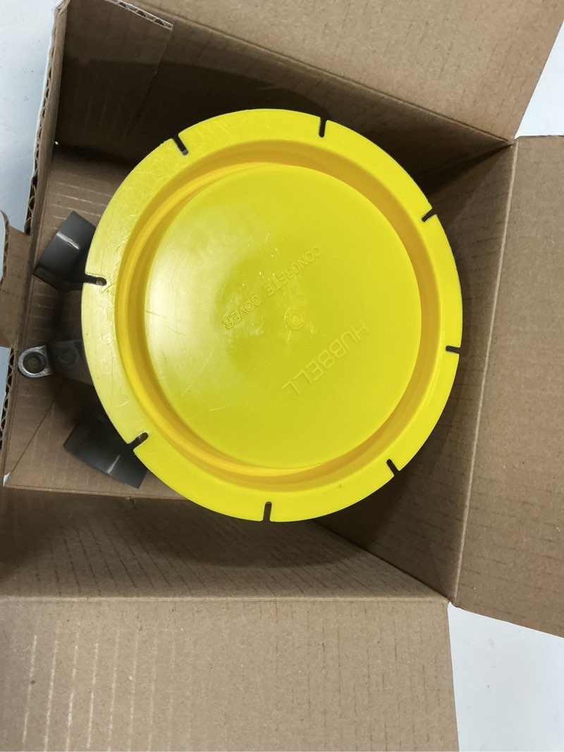 Condition photo showing New/Like New for raco 5511 non-metallic floor box for concrete pour with 3/4 and 1 in. hubs 5 in. inside dia