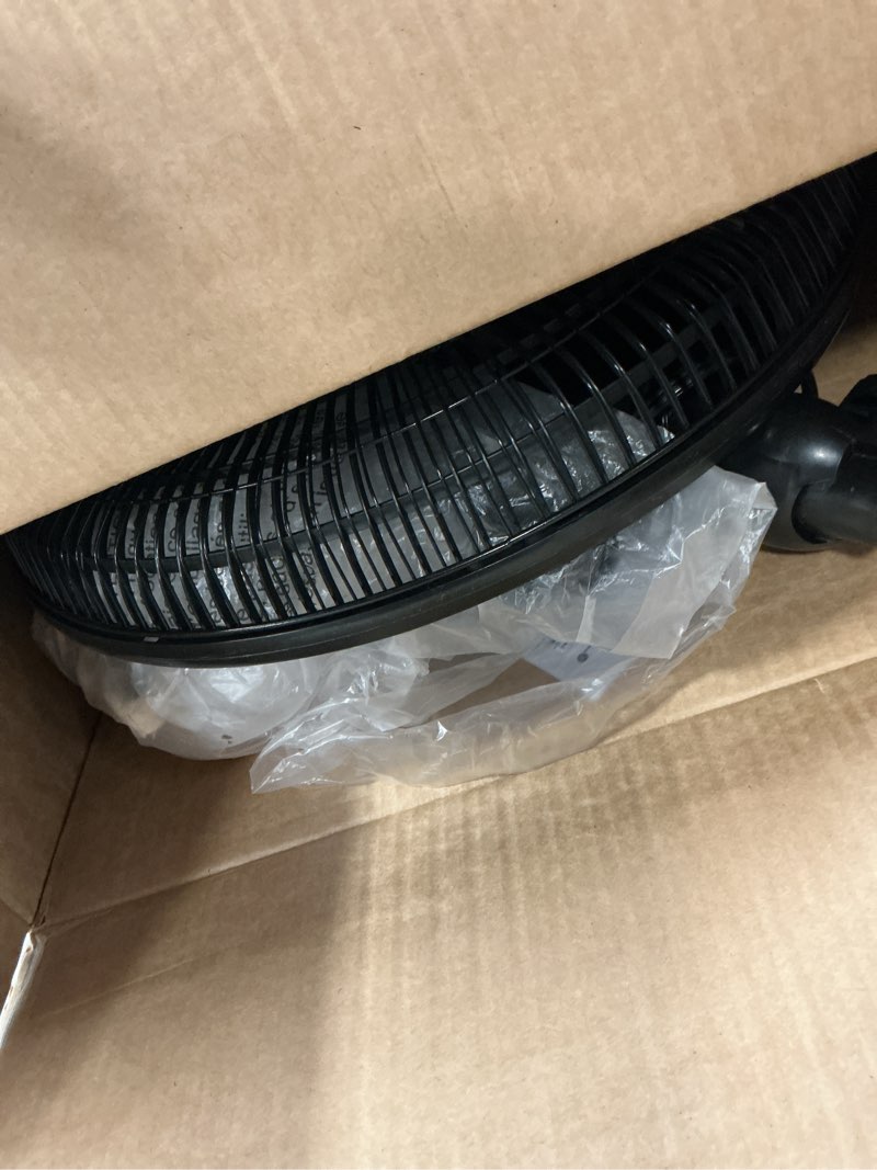 Condition photo showing Good Condition for Comfort Zone 16” Oscillating Pedestal Fan  3-speed Options  90-Degree Oscillating Head  Adjustable Height and Tilt  Powerful Air Flow  Black