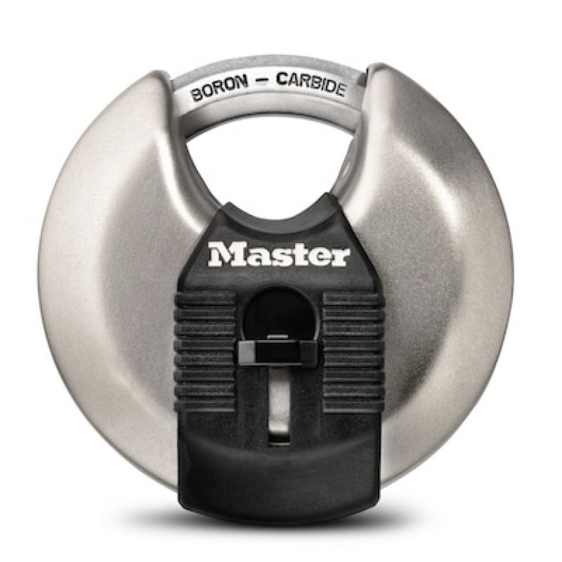 Master Lock Heavy Duty Shrouded Outdoor Disc lock 2-3/4-in Wide x 5/8-in Shackle