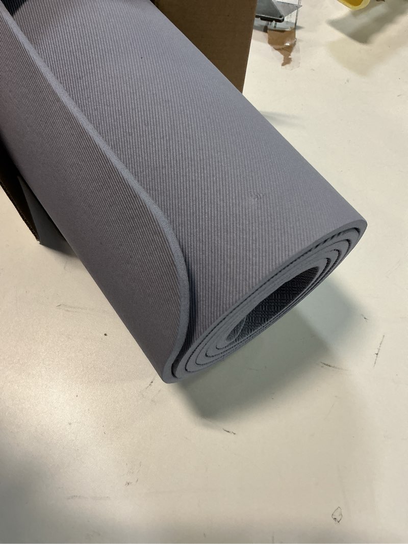 Condition photo showing Good Condition for KEEP Yoga Mat, 32" Extra Wide Exercise Mat with Strap for Men and Women, 7mm Thick Double-Sided Non-Slip Eco-friendly Yoga Mat for Pilates, Workout and Fitness Purple