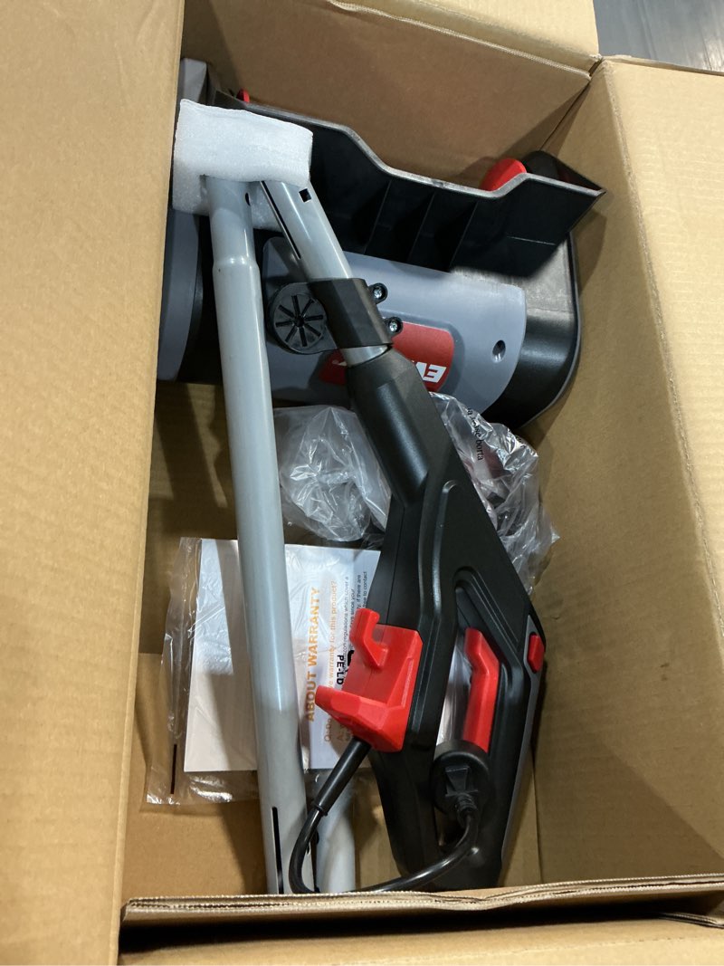Condition photo showing Good Condition for EWORK Corded Snow Shovel 11-Inch 1200W 10A Powerful Electric Snow Shovels, 6-Inch Clearing Depth, 23-Foot Max Throw Distance, Power Snow Blower for Driveway, Steps, Sidewalk, Porch
