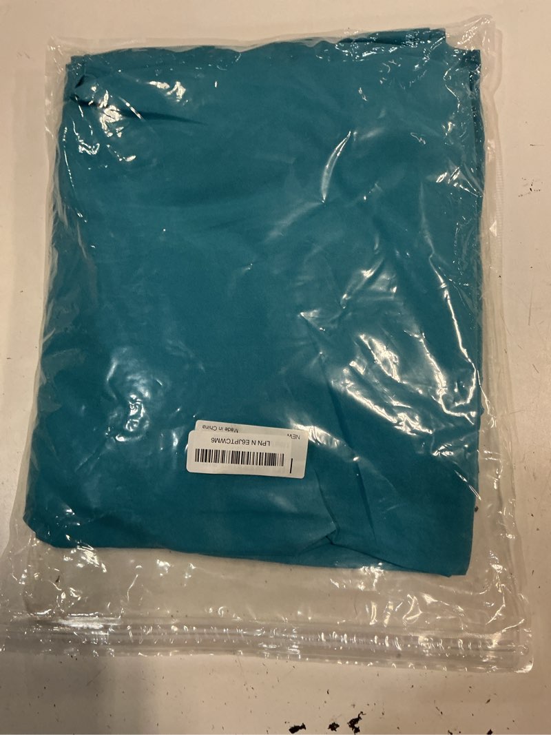 Condition photo showing Good Condition for 4ft fitted tablecloths rectangle 6 pack, non-slip elastic corners | reusable & washable party table covers, folding table protector for outdoor events, picnic, vendor booths, 30x48 inch, teal teal 30x48 inch, 6 pack