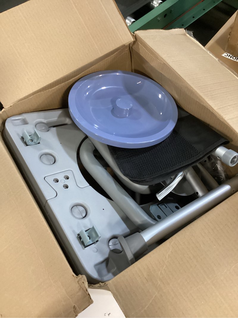 Condition photo showing As Is for HOMEAL Seat Riser for Seniors with Bucket, Adjustable Raised Toilet Seat with Handles, Supports 450LBS, Heavy-Duty 3in1 Bedside Commode Chair for Any Toilet, Shower & Bedside (Grey, with Bucket) With Commode Grey