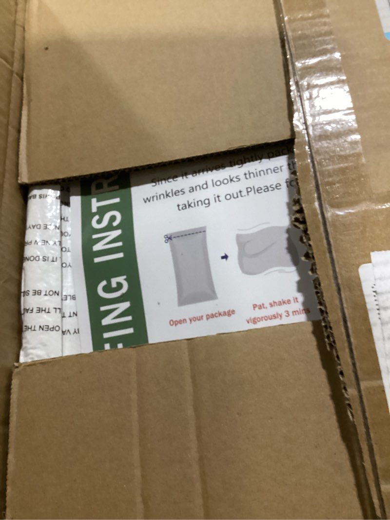 Condition photo showing Good Condition for mattress topper king for back pain, extra thick mattress pad cover, plush pillow top, deep elastic pocket, white king white