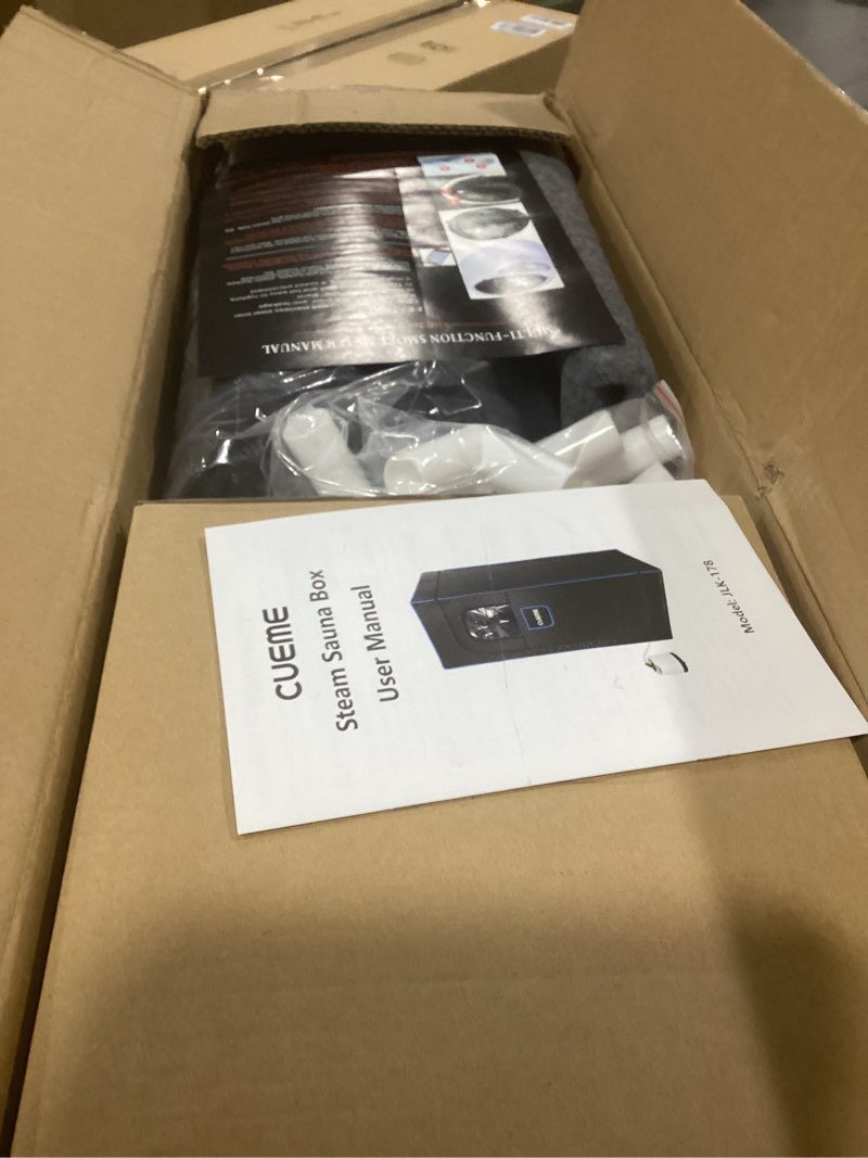 Condition photo showing Good Condition for Portable Steam Sauna for Home with 3L 1200W Steamer, 9-Level Remote Control, Foldable Chair & Extra-Large Tent (2.6’ x 2.6’ x 5.9’) – Personal Sauna Box for Relaxation and Comfort