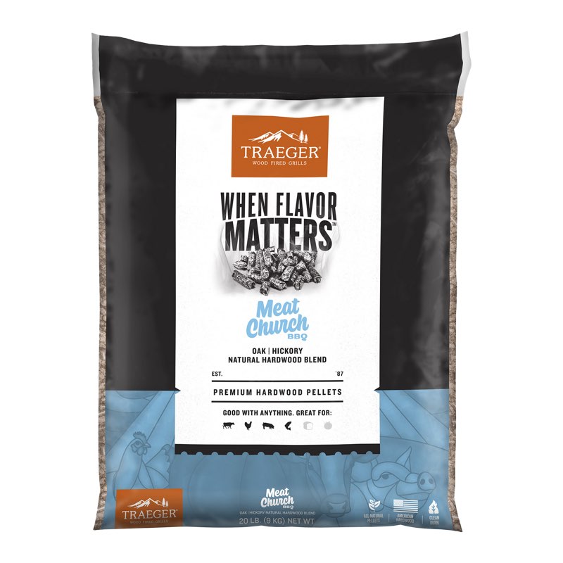 06/25) Traeger Grills Meat Church Blend 100% All-Natural Wood Pellets for Smokers and Pellet Grills, BBQ, B