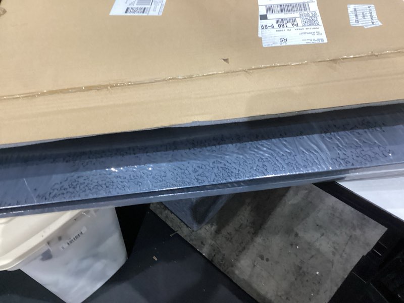 Condition photo showing Good Condition for ajinteby fire pit lid fits 24" x 24" drop-in fire pit pan, 27" x 27" upgrade porcelain steel fire pit cover, fire pit cover rectangular burner pan