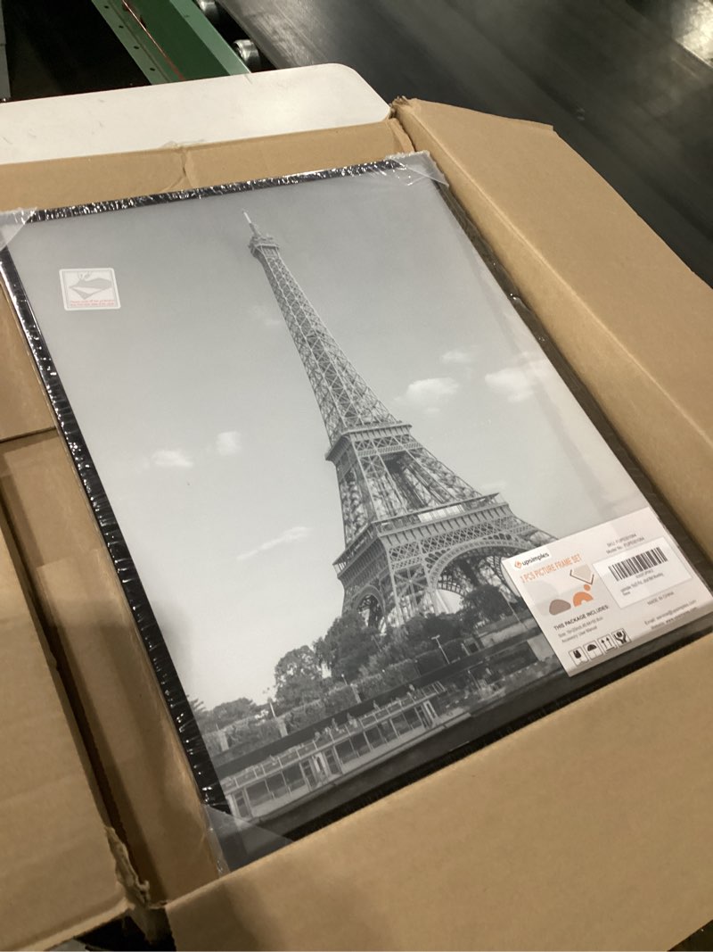 Condition photo showing Good Condition for generic packaging sealed contents upsimples 16x20 picture frame black 3 pack, scratch-proof poster frames 16 x 20 for photo gallery - slide-in strips, horizontal or vertical wall mounting black 16x20