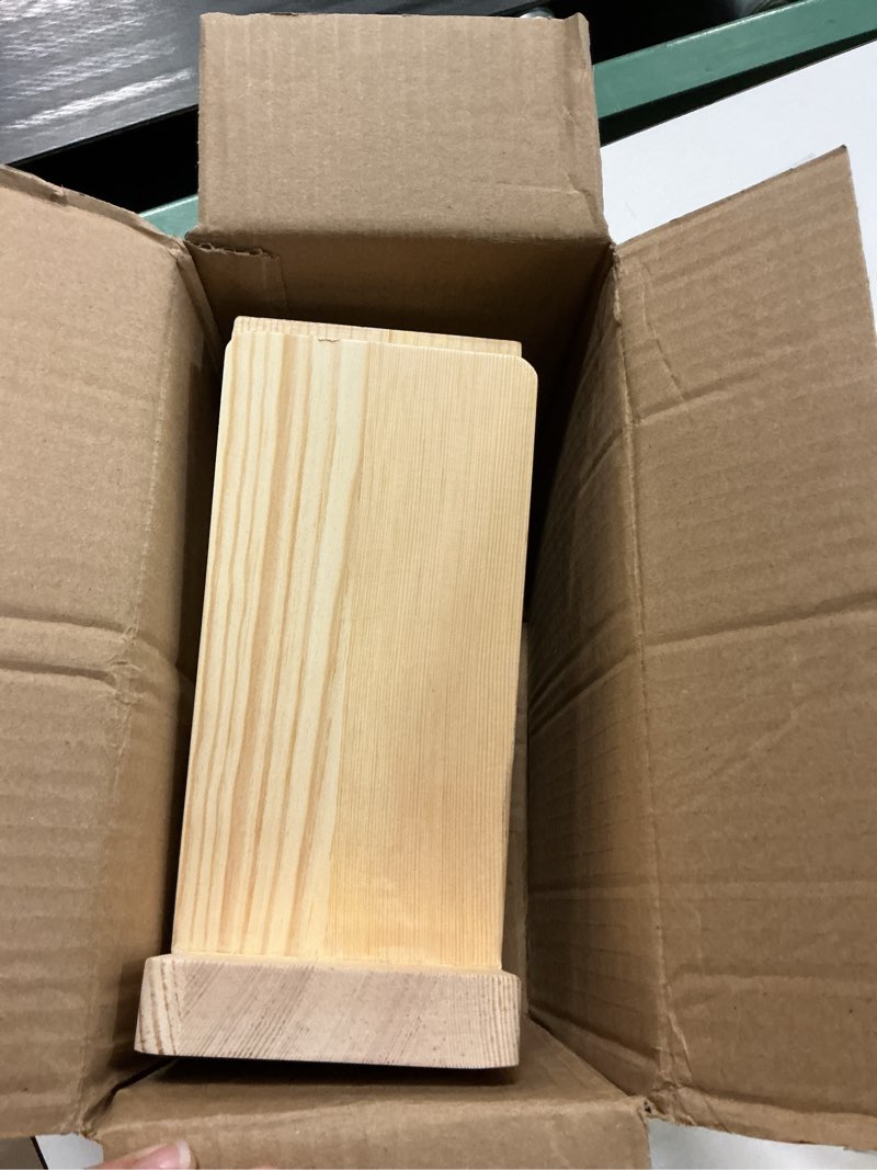 Condition photo showing Good Condition for 2 pieces 3-tier pine wood literature holder pamphlet display stand trifold brochure organizer flyer holder postcard display and countertop wooden display stand book display for magazine pamphlet