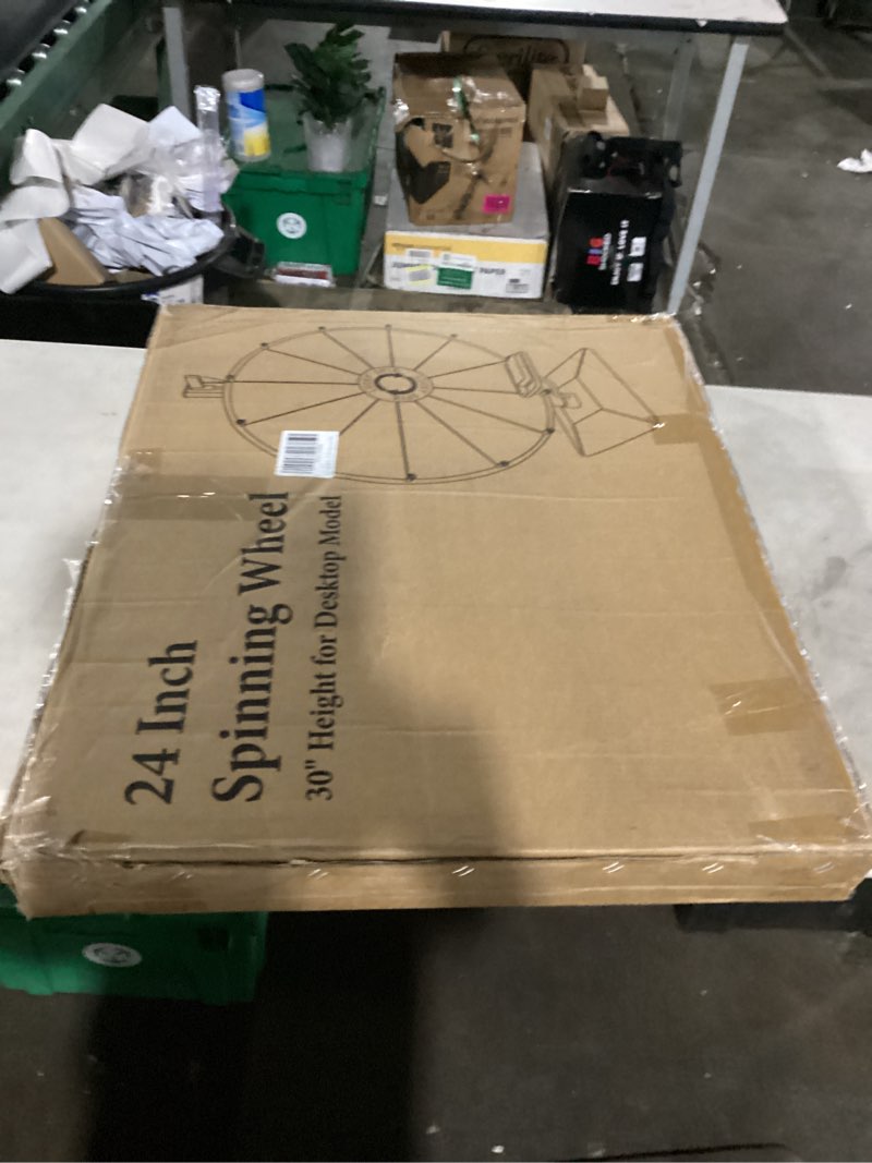 Condition photo showing New/Like New for 24" prize wheel - dual use tabletop or height adjustable floor stand heavy duty spinner wheel of fortune with 12 slots & dry erase & eraser for carnival, trade show, fortune spinning game colors 24inch