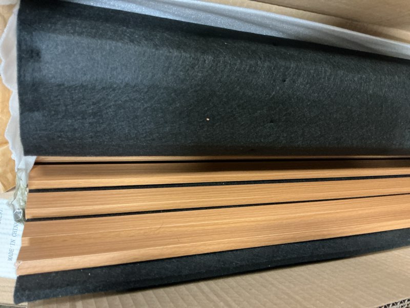 Condition photo showing As Is for acoustic glat wall panel