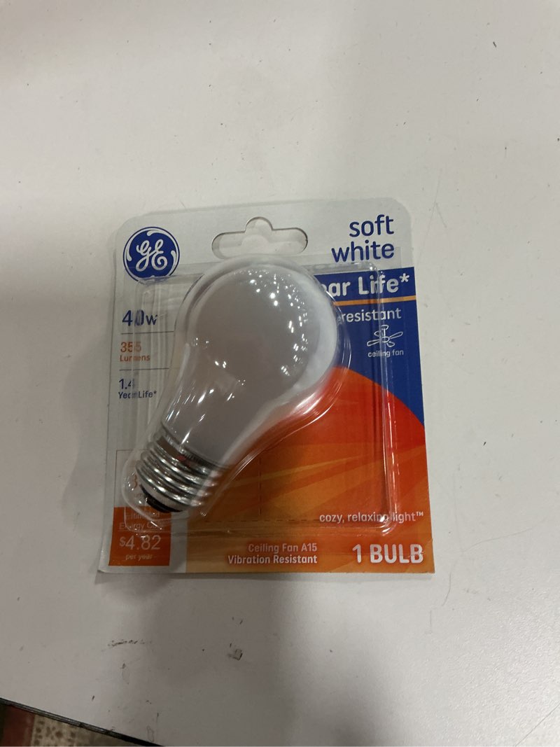 Condition photo showing New/Like New for GE A15 Warm White Medium Dimmable Light Bulb( pack of 24) 