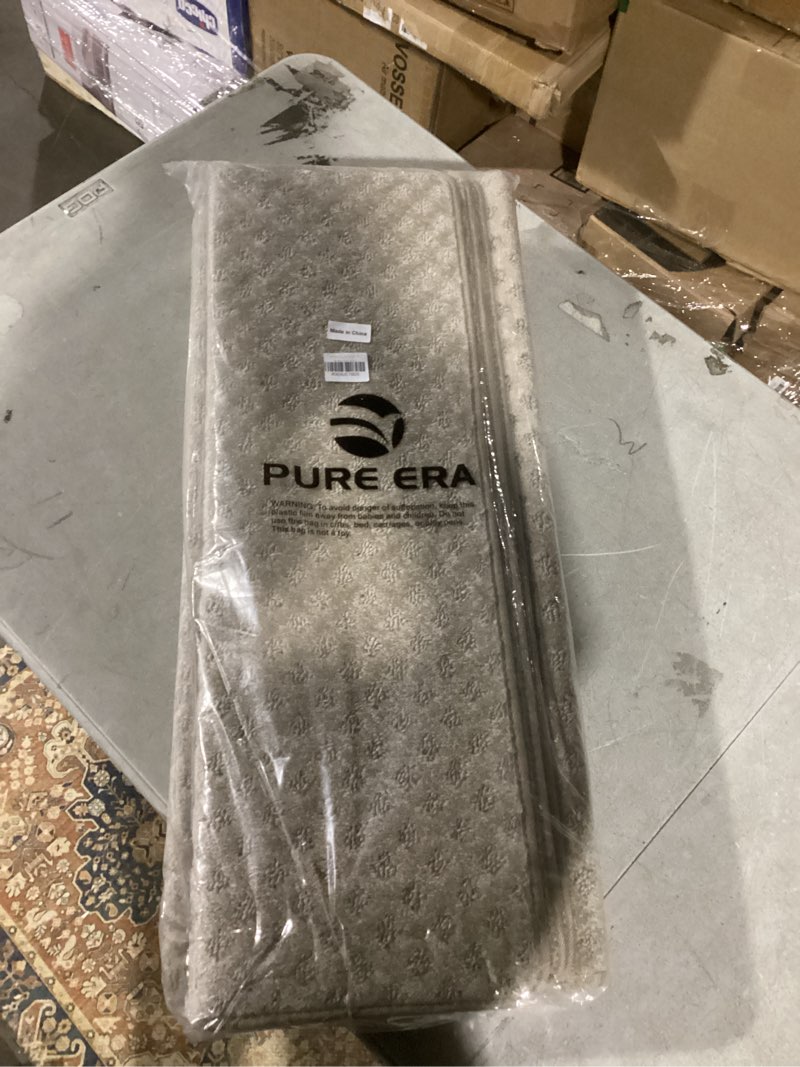 Condition photo showing Good Condition for PURE ERA Bullnose Carpet Stair Treads Tape Free Non-Slip Indoor Stair Protectors Pet Friendly Stair Treads for Wooden Steps 9.5" x 30"(14 Pieces,Cream Gray Mini-Diamond Trellis) Cream Gray Mini-diamond Trellis 14 Pieces with Bullnose