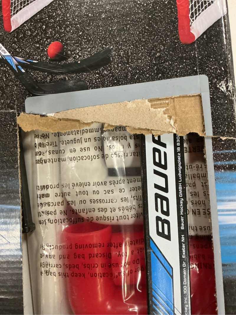 Condition photo showing New/Like New for bauer knee hockey goal set (twin pack), red