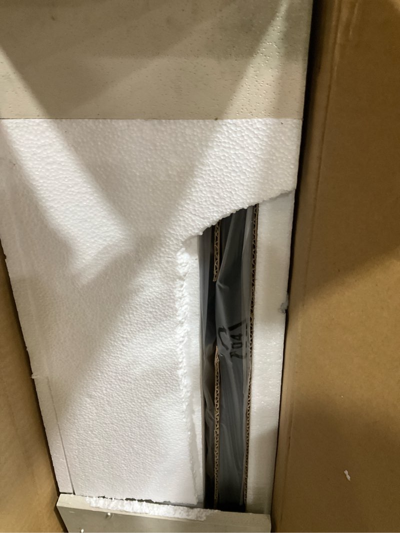 Condition photo showing As Is for 16x24 medicine cabinet with mirror, 6 adjustable tempered glass shelves, matte black aluminum bathroom storage, soft-close dtc hinges, surface or recessed mount, tempered beveled mirror matte black 16" x 24"