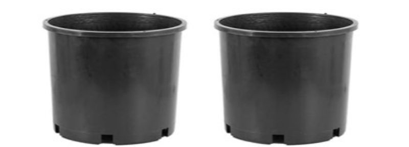 pro cal hgpk5phd round circle 5 gallon wide rim durable injection molded plastic garden plant nursery pot for indoor or outdoor (set of 2 