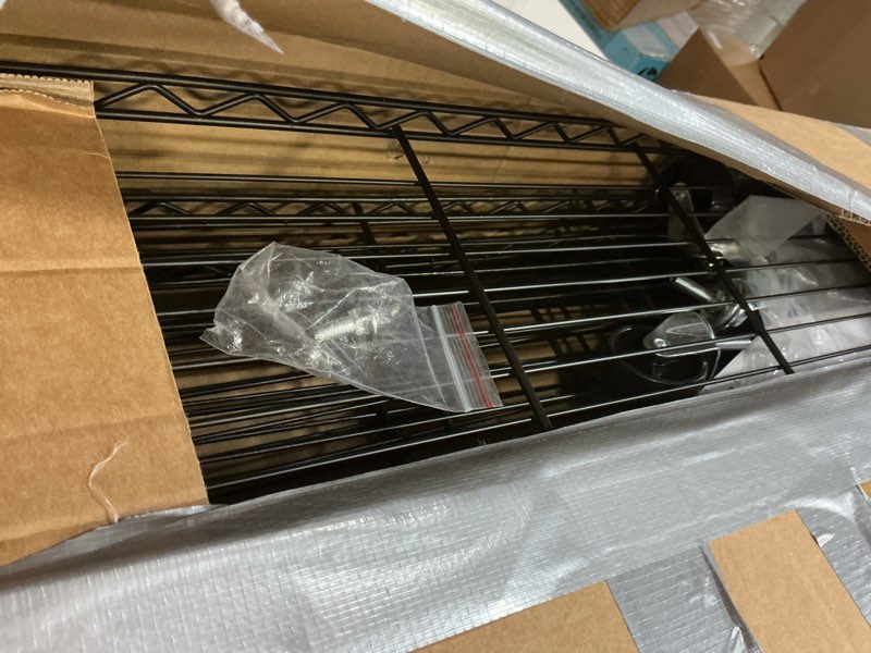 Condition photo showing New/Like New for Homtura 5 Tier Wire Shelving with Wheels Casters, 750 lbs Heavy Duty Storage Shelves Metal Shelving, Rolling Adjustable Shelving Unit Wire Rack for Kitchen, Garage, Pantry 14" D x 30" W x 60" H 1 Pack 5T-14" x 30" x 60"