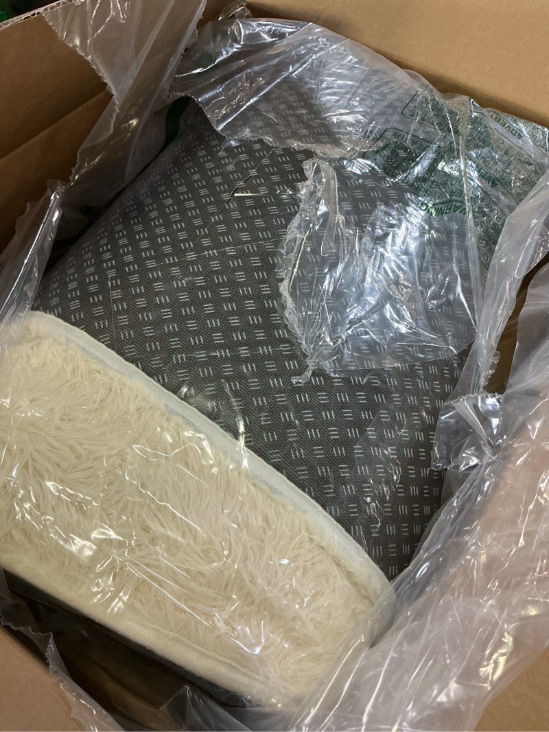 Condition photo showing Good Condition for ophanie 3x5 rug, bedside preppy dorm area rug, college essentials non slip ivory small carpets for bedroom, anti slip fluffy living room rugs home decor aesthetic, nursery 2- ivory rectangular 3' x 5' (rectangular)